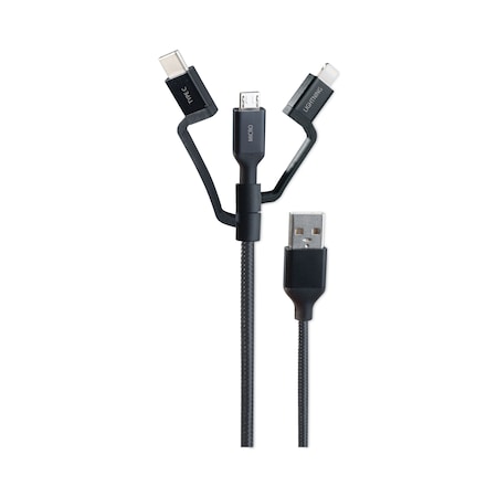 Universal USB Cable, 3.5 Ft, Black